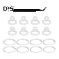 16Pcs Silicone Seal Ring with Tweezer for Thermoblast 24-64oz BPA-Free Part O Ring for Thermoblast Bottles Leakproof Replacement Accessories 1 Set white