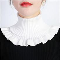 8 Colors Girl Fake Collar Scarf Women Turtleneck Solid color Knitted Neck Sets Detachable Warm Thick Girl's scarf Gift