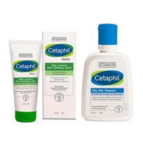 Cetaphil Oily Skin Cleanser 125ml and DAM 100g Combo blue