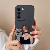 Phone Case For Vivo T3 V30e V40 Pro Lite V30 SE Y200e Y100 (IDN) Back Cover Super Shockproof Liquid Soft Silicone Pretty Cool Girl Boy Bumper For Vivo Vivo Y100 (IDN) 5G black