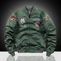 Pavasario ir rudens Air Force One pilotinė striukė vyriška tanko siuvinėta beisbolo striukė didelio dydžio techninio stiliaus striukė striukė M gray