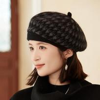 Winter Fashion Elegant Knitted Hat Women's Warm Beret Wool Hat One size juoda