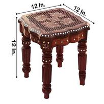 30.48cm Sheesham wood carving round beautiful carving design side table coffee