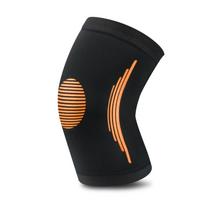 Elastic Yoga For Volleyball Gym Tennis Men Women Breathable Knee Pad Sports Protection Running Non Slip Compression Sleeve L black
