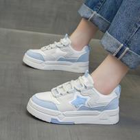 Board Shoes Women Thick Soles Heightening Sports Small White Shoes 35 mėlyna