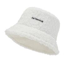 Nauja žieminė žvejo kepurė moterims, korėjietiška versija, universali ir miela kepurė, madinga lauko šilta ėriuko pliušinė kepurė su ausų apsauga Adjustable white