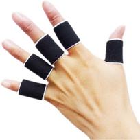 5 Pack Sports Finger Guards Basketball Volleyball Finger Protection Elastic Support Finger Guard Outdoor Sports Protective Gear beige