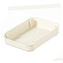 Cabinet Organizer Dish Rack Kitchen Storage Slide Out Drawer for Bathroom Shelves Storage Box beige