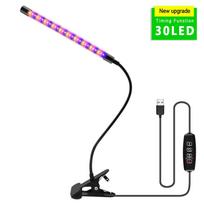Nuotolinio valdymo LED augalų auginimo kelių galvučių gnybtas augalo lempos gėlių laiko nustatymas viso spektro stalo sultingas užpildymo lemputė single head USB port