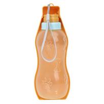 350/500 ml naminių gyvūnėlių vandens butelis, sulankstomas šuo, 130 laipsnių lauke keliaujantis geriamasis butelis, nešiojamas, nepralaidus BPA vandens dozatorius šuniukui S ruda