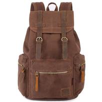 Tilorraine canvas backpack men's Retro shoulder bag Laptop college student backpack leisure fashion schoolbag travl bags unisex tamsiai ruda spalva