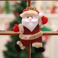 Kalėdų eglutės aksesuarai Gimimo lėlės Kalėdų namų dekoracijos Šokių audinys Lėlės Maži pakabukai Dovanos Santa Claus brown