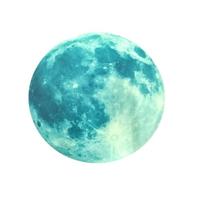 20 cm 3D didelis mėnulio fluorescencinis sienos lipdukas, nuimamas švyti tamsoje 5cm blue