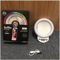 LED asmenukių žiedinė lemputė mobiliojo telefono objektyvui, nešiojama, RGB, spalvinga, blykstės lemputė balta