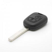 2 mygtukų pultelio raktų dėklas, suderinamas su Peugeot Citroën transporto priemonėmis