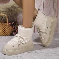 New Winter Snow Boots for Women - Fur Lined with Thick Fleece and Warm Cotton 36