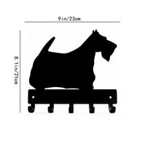 Scottie Dog - Key Hooks Wall Mounted Hook Up Hanger Metal Wall Art Home Decor Ideal Gift for Scottie Dog Enthusiasts bronza