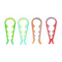 Evriholder Easitwist Easi Twist kelių stiklainių atidarytuvo butelio dangčio griebtuvas (Atsitiktinė spalva) 1pcs random