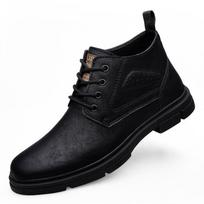 FashionWinter Boots Men Sneakers Genuine Leather Warm Fur Ankle Boots Casual Shoes Men's Ankle Boots Cowboy Tooling 37