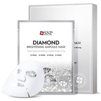 SNP Diamond Brightening Ampoule Mask,  whitening + anti-aging + detoxification, Moisturizing, Korean Cosmetics, Kbeauty, sample gray