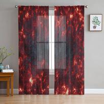 Magma Crack Modern Curtain For Living Room Transparent Tulle Curtains Window Sheer For The Bedroom Accessories Decor W135 x H114cm