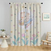 Bear Blackout Curtain for Room 2 Panel Elegant Room Curtains Home Interior Curtains Tulle for Bedroom Partition Living Kitchen W50xH70cmx2pcs