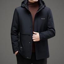 One-piece Three-wear Duck Down Removable Liner Men's Down Jacket Autumn and Winter White Duck Down Jacket Milk Silk Warm Down Jacket M black