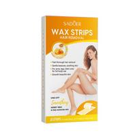 10 Pcs Honey Smooth Double Sided Hair Removal Wax Paper Body Hair Removal Cream 10PCS geltona