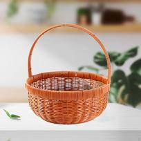Gėlių krepšiai Rankomis pintas krepšys, Rustic, Pirkinių krepšys, Vaisių krepšys Iškylai su rankenomis brown
