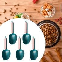 5 Pieces Pet Food Spoon Flour Rice Popcorn Scoop Laundry Powder Dog and Cat žalia