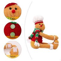 Gingerbread Man Curtain Fastener for Festive Home Decoration žalia