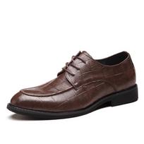 Fashion New 2024 Fashion Classic Men Office Shoes Black Pointed Toe Leather Men Dress Shoes In Flats Men Business Shoes summer shoes men 6.5 smėlis