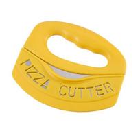 Sharp Pizza Cutter Labor-saving Stainless Steel Non-slip Handle Pizza Divider with Protective for Daily Used geltona