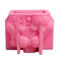 Silicone Crafting Mold for Unique Christmas Animal House Plaster Ornament Silicone Molds for DIY Craft Decorations pink