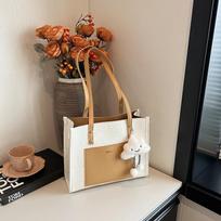 Retro Elegant Female Chain Tote Bucket Bag Women Chain Pu Leather Portable Handbag Travel Fashion Simple Shoulder Messenger Bag gray