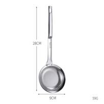 Oil-separating Spoon Easy Cleaning Rustproof Stainless Steel Silver Kitchen Accessories Oil Filter Spoons Smooth Edge 59g gray