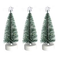Mini Artificial Christmas Tree Pine Trees Led Light Desktop Decor Supplies for Children Birthday New Year Party Decor D0LD gray