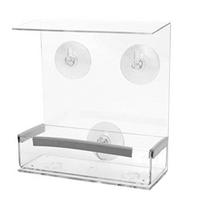 Acrylic Pet Birds Food Feeder Seed Tray for Lovebirds Finches Canary Hamsters Poultry Feeder Seed Feeding Containers balta