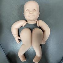 24 Inch Reborn Doll Kit June Open Eyes Blank Unpainted Newborn Doll Kits DIY Simulation Doll Mould for Doll Collector Unfinished Baby Doll Accessories doll kits gray