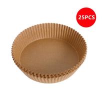 25/50/100 vnt. oro gruzdintuvės vienkartinis popierinis įdėklas Nelipnus oro gruzdintuvė pergamentinio popieriaus įdėklai kepimo popieriaus filtrai, skirti AirFryer