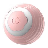 Electric Cat Ball Toys Automatic Rolling Smart Cat Toys Interactive for Cats Training Self-moving Kitten Toys for Indoor Playing English Color Box rožinė