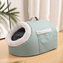 Cat Kennel for All Seasons  Semi-enclosed Warm Dog Kennel  Velvet Deep Sleep Pet Kennel In Winter 55*35*30cm
