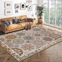 Morocco Area Rug Living Room Imitation Cashmere Washed Floor Rug Home Bedroom Dining Room Office Apartment Floor Mat 40x60cm beige