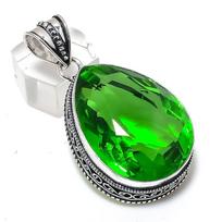 Peridot Gemstone Handmade 925 Sterling Silver Jewelry Pendant 2.09  o4O01 green