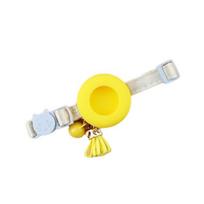 Bell Tassel Dangle Adjustable Buckle GPS Tracker Collar Pet Tracker Collar Protective geltona