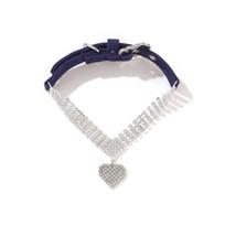 Pet Necklace Shiny Surface Rhinestone Dress-up Pet Dog Decorative Necklace Cat Jewelry rožinė