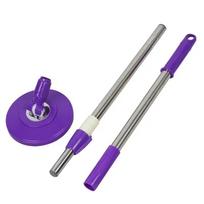 Spin Mop Pole Handle Replacement for Floor 360 Degrees Rotating Floor Mop Pole No Foot Pedal Version Handle Cleaning Tool Kit violetinė
