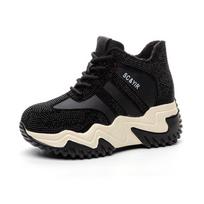 Daddy Shoes Women Winter Thick Sole Leisure Sports Forrest Gump Shoes 33 juoda