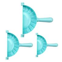 3pcs/set Kitchen Plastic Dumpling Mold Small Medium Large Size Dumpling Mold Set blue