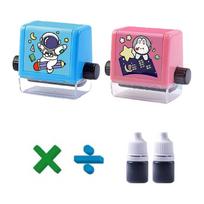 Scroll Stamps For Random Math Practice Multiple Teaching Math Questions Home Teacher Supplies pink
